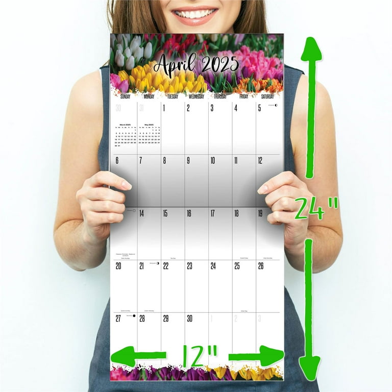 2023-2024-large-grid-flowers-wall-calendar-large-print-big-grid-thick-paper-12x24-open-walmart-com