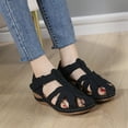 thumbnail image 2 of Utoimkio Platform Sandals for Women Plus Size Women's Sandals with Arch Support Summer Casual Comfortable Hollow Out Wedge Sandals, 2 of 5