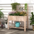 thumbnail image 3 of Patiojoy Raised Garden Bed with Trellis 48x23x63 Inch Elevated Planter Box with Bed Liner Bottom Storage Shelf, 3 of 10