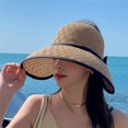 thumbnail image 2 of CoCopeaunts Straw Hat for Women Women Wide Brim Sun Visor Hat Summer Hat UV Protection Cute Beach Hat with Bow Knot, 2 of 5