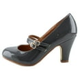 thumbnail image 4 of Brinley Co. Women's Medium and Wide Width Mary Jane Patent Leather Pumps, 4 of 6