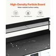 thumbnail image 5 of Washer Dryer Countertop with Shelf, 54" x 27" Wooden Laundry Countertop with 2 Hooks & No-Slip Pads, 2-Tier Washer and Dryer Covers for The Top, for Laundry Room Organization and Storage, Black, 5 of 8