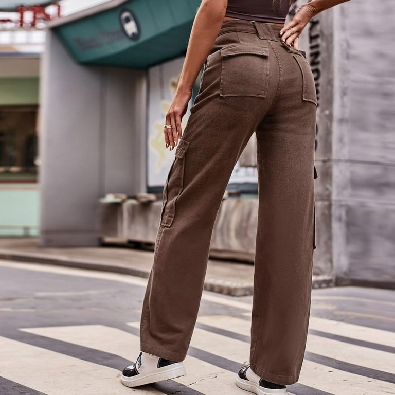 Aayomet Women'S Panties Womens Sweatpants Pockets High Waist Sporty Fit Jogger  Pants Lounge Trousers Sports Sweatpants,Coffee L 
