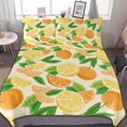 thumbnail image 1 of HAHDAXIA Orange Fruit Pattern Bedding Solid Comforter Set for All Seasons,3 Pieces(1 Comforter+2 Pillowcases),Soft Microfiber Bedding Set Twin(86"x70"), 1 of 7