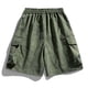thumbnail image 4 of pstuiky Pantalones cortos para hombre, Pantalones cortos casuales cómodos de moda para hombre, de color liso, con cintura elástica regular, para playa Pantalones cortos de baloncesto, 4 of 4