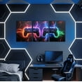 thumbnail image 3 of Erosebridal Gaming Paintings Wall Decor Framed Teens, Geometric Lightning Wall Hanging Decor Bedroom, Game Room Decor, 3 of 5