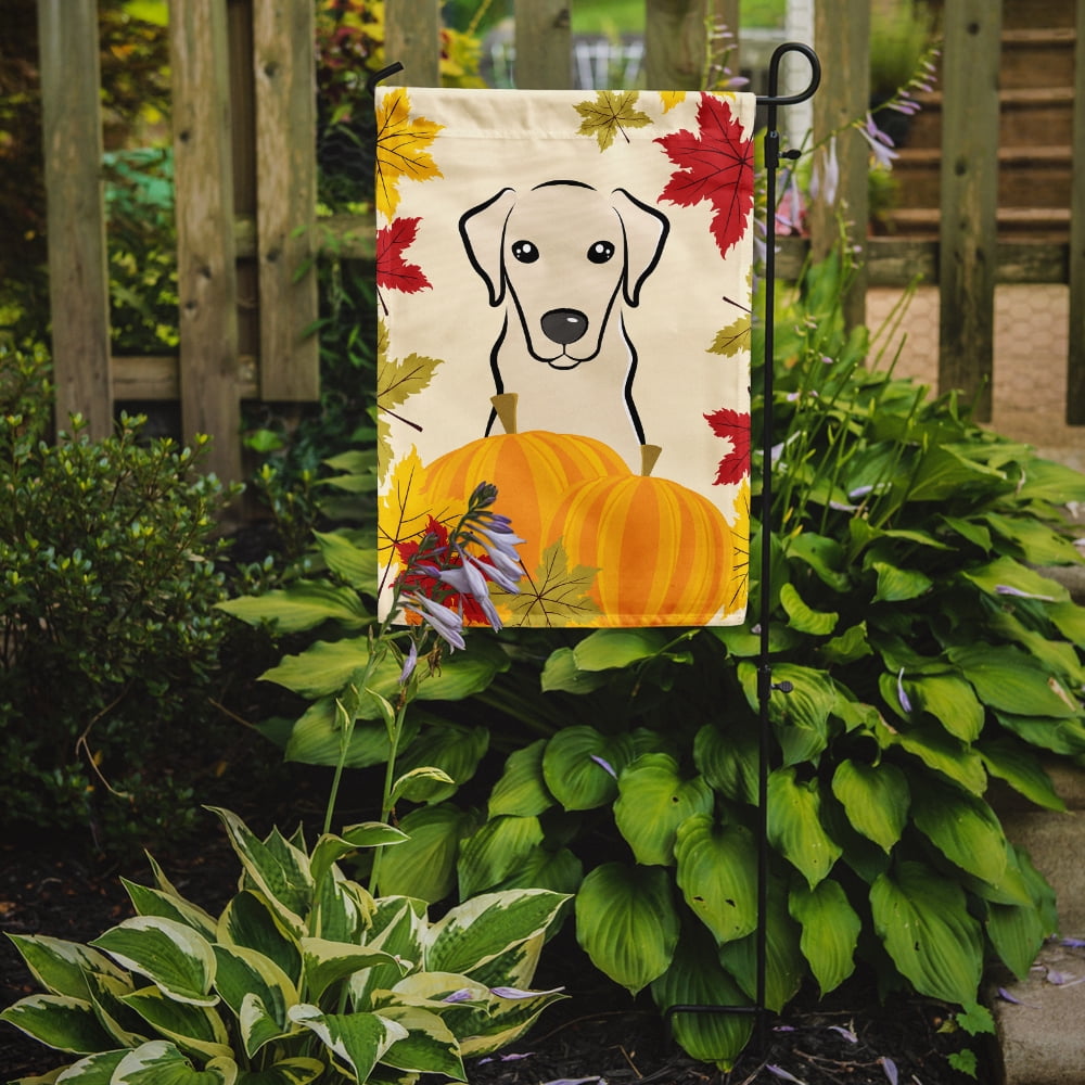 Caroline's Treasures BB2028GF Yellow Labrador Thanksgiving Flag Garden Size , Small, multicolor