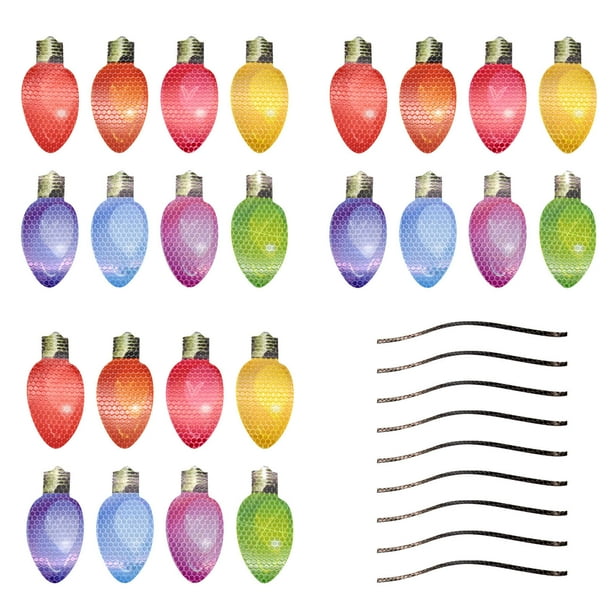 Fiudx Imanes Reflectantes para Bombillas, Divertidas Decoraciones Navideñas para Coche, Pegatinas Magnéticas de Alta Visibilidad, Resistentes a La Intemperie, Accesorios Festivos para Vehículos, Fáci