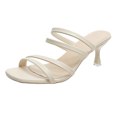 

ZHAGHMIN Closed Slippers For Women Fashion Spring And Summer Women Sandals Solid Color Elegant Fish Mouth High Heels Womens Shoes Sandals Dress Womens Dress Sandals Size 13 Yoga Sling Sandals For Wo