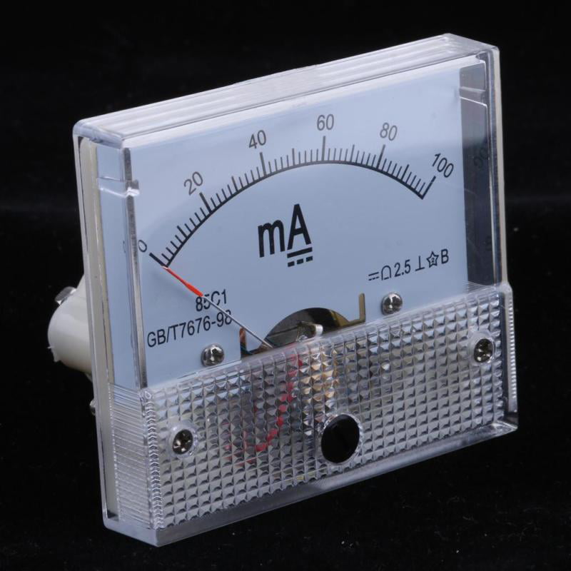 sourcingmap® DC 0-100A Panel Meter Gauge Current Analogue Analog Ammeter White