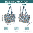 thumbnail image 4 of FORMRS Tote Bag for Women Quilted Large Capacity Travel Work Carry On Shoulder Handbag, Blue Cute Train Pattern, 4 of 7