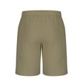 thumbnail image 4 of Mens Linen Shorts Summer Coconut Tree Graphic Fashion Short Elastic Waist Drawstring Casual Beach Short Pants, 4 of 4