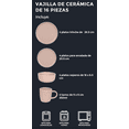 thumbnail image 2 of Juego de Vajilla de Cerámica BAUM BROTHERS 16 piezas Rosa Palo, 2 of 2