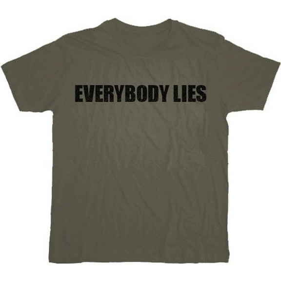 House M.D. Everybody Lies Adult Charcoal T-Shirt