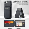 thumbnail image 3 of Dteck 2 in 1 Detachable for iPhone 16e Case Wallet with Card Holder, Women Men Magnetic PU Leather RFID Blocking Flip Kickstand Credit Slots for Apple iPhone 16e 6.1 Inch,Black, 3 of 9