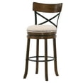 thumbnail image 2 of Furniture of America Zaren Wood Swivel Barstool-Set of 2, Oak, 29-in, 2 of 7