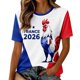 thumbnail image 2 of Women's Football Graphic T-Shirt, Round Neck Soccer Fans T-Shirt, Casual Short Sleeve Tops for Football Supporters, Graphic Tee for Soccer Tournament 2026 Red Size: 2XL, 2 of 7