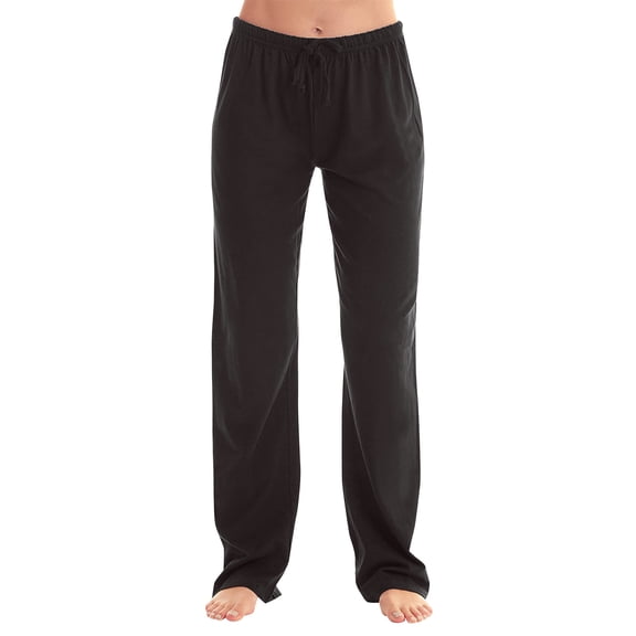 Lixiuxyad Long Straight Pants Women Casual Solid Color Trousers Casual Pants Home Pants Black