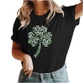 thumbnail image 4 of Haut Décontracté à Col Rond et Manches Courtes pour Femmes, Mode Imprimée, Polyester Spandex Confortable, T-Shirt Léger pour la Maison, 4 of 8