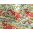 thumbnail image 3 of Ambesonne Peony Quilted Bedspread Set 3 Pcs, Exotics Art Floral Boho Print, Twin, Dark Coral Mustard White, 3 of 4