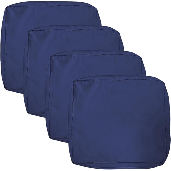 Outdoor Patio Chair Cushion Covers Set of 4 Waterproof Dark Blue 22" x 22" x 4"