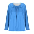 thumbnail image 4 of Hauts pour Femmes Grande Taille, Chemises Décontractées à Manches Longues Coupe Décontractée, Blouses à Col Rond T-Shirt Surdimensionné Confortable, Tenue d'Intérieur Tendance 2026 pour Usage Quotidien, 4 of 6