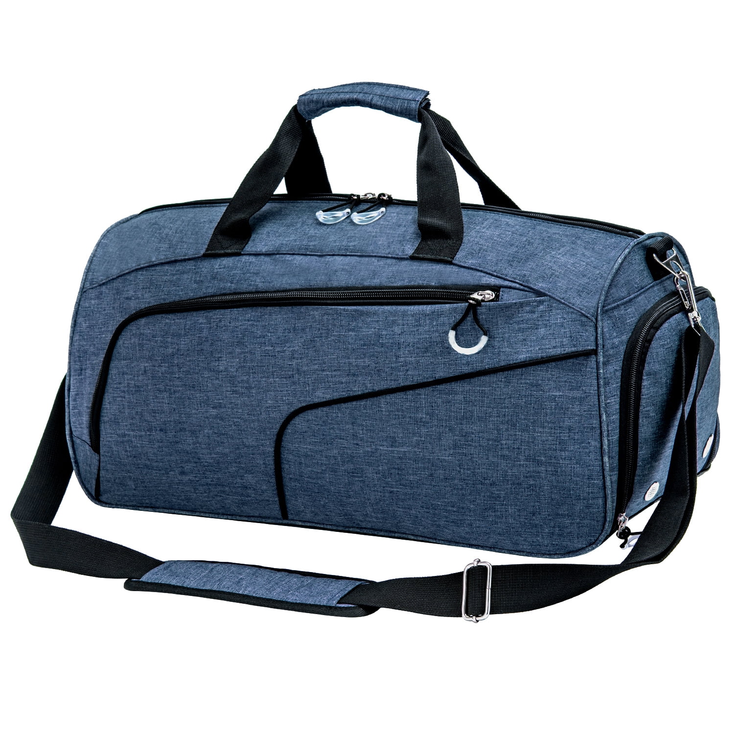 Kuston Sports Gym Bag with Shoes Compartment and Wet Pocket for Men Women Blue