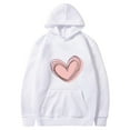 thumbnail image 5 of ZyeKqe Hoodies for Women Valentines Day Fleece Lined Hooded Sweatshirts Causal Heart Graphic Long Sleeve Pullover Tops, 5 of 6