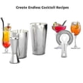 thumbnail image 3 of Cocktail Shaker Set: Professional Boston Shaker, Cocktail Strainer and Jigger Set. 4 Piece Premium Stainless Steel Bar Supplies for Awesome Cocktail M, 3 of 5