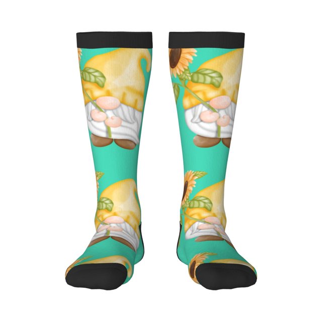 Balery Sunflower Gnomes5 Calcetines novedosos Calcetines deportivos Calcetines hasta la rodilla Calcetines de algodón Calcetines originales y geniales