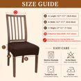 thumbnail image 3 of OKKEEY Waterproof Chair Seat Covers with Velcro Closure, 6Pcs Stretch Slipcovers for Dining Chairs, Removable Seat Cushion Protectors for Kitchen Chairs, Chocolate, 3 of 10