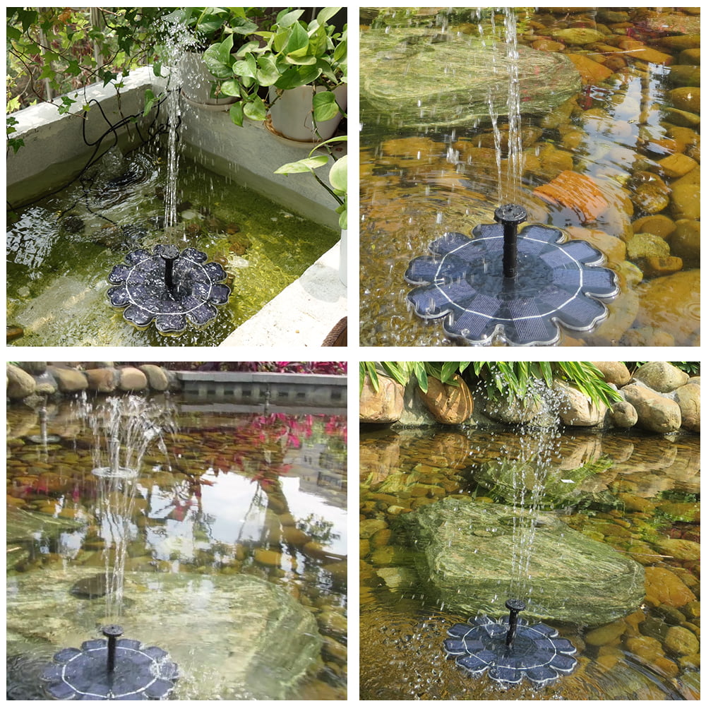 Solar Fountain Brushless Water Pump With Battery Backup 2.5W F-lower-shaped Pond 