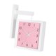 thumbnail image 4 of Reloj de pared de doble cara, colgante, de fácil lectura, silencioso, con de madera, reloj de esquina para dormitorio, oficina, hogar y cocina. Rojo Verde, 4 of 9
