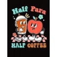 thumbnail image 2 of Camisetas de manga casquillo para mujer, de moda de verano 2025, con estampado lindo, casual, sin mangas, de ajuste holgado, de manga cortaWomen's Fun Coffee Graphic Tee - "Half Par Half Coffee" Des, 2 of 6
