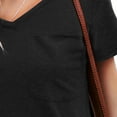 thumbnail image 4 of Women's Summer Casual Sexy Short Sleeve V Neck Patch Pocket Tee Loose Top Tshirt - XL, 4 of 8