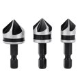 thumbnail image 2 of Eigraketly Juego de brocas avellanadoras, broca cortadora de molino de vástago hexagonal para madera y metal 12/16/19 mm 3 piezas 90 grados Herramientas y ferretería, 2 of 6