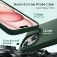 thumbnail image 6 of Designed for iPhone 15 Plus Case, Silicone Ultra Slim Shockproof Protective Phone Case with [Soft Anti-Scratch Microfiber Lining], 6.7 inch, Alpine Green, 6 of 11