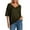 Army Green, variant on HUITKMM Oversized Graphic Tshirt Women Women's Casual Knit Sweater Basic Slim Fit V Neck 3/4 Sleeve Solid Color T Shirt Comfortable Soft Breathable Top for Daily Wear