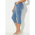 thumbnail image 3 of Catherines Women's Plus Size Sparkle Trim Jean Capri, 3 of 5