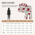 thumbnail image 6 of Kll Leaves Print Women'S Long Sleeve Pajamas With Pants Sleepwear Loungewear 2 Set-Small, 6 of 9