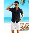 thumbnail image 2 of COOFANDY Button Down Casual Shirts for Men Beach Wear Summer Button up Short Sleeve Stylish Shirts, 2 of 6