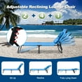 thumbnail image 5 of BLACK JAGUAR Outdoor Folding Beach Chaise Lounge Chair Adjustable Camping Recliner Blue, 5 of 9