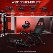 Supllueer Racing Simulator Cockpit x-shaped Belt Seat Foldable Fit for Logitech G923 G920 Fanatec Thrustmaster.Excluding electronic devices