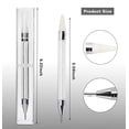 thumbnail image 2 of 2Pcs Rhinestone Picker Dotting Pen Dual Ended Nail Wax Rhinestone PickerDiamond Crystal Pencil Pen Manicure Nail Art DIY Applicator Tool (White), 2 of 5