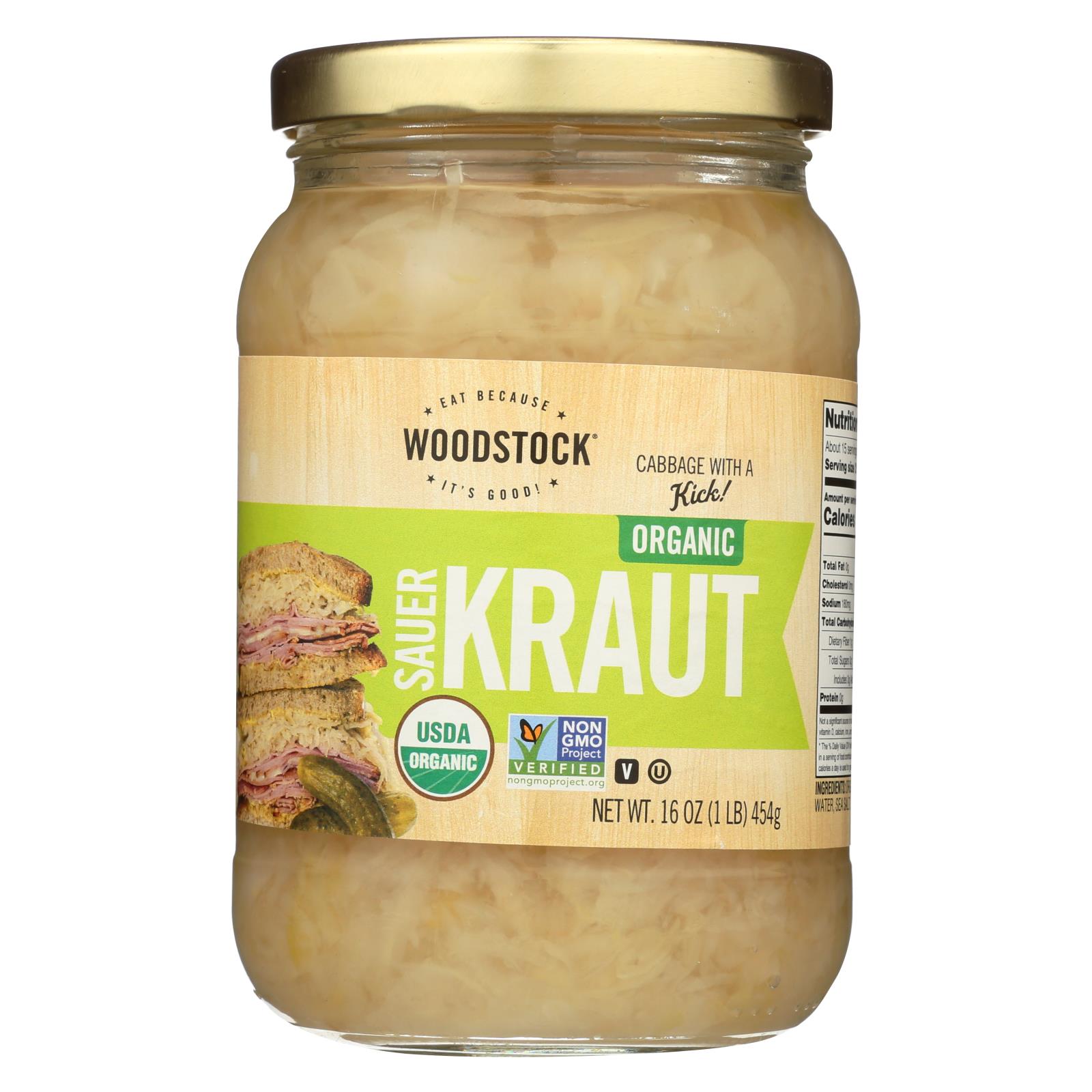 Woodstock Organic Sauerkraut Case of 12 16 OZ