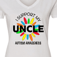 thumbnail image 4 of Inktastic I Support My Uncle Autism Awareness Women's V-Neck T-Shirt, 4 of 5