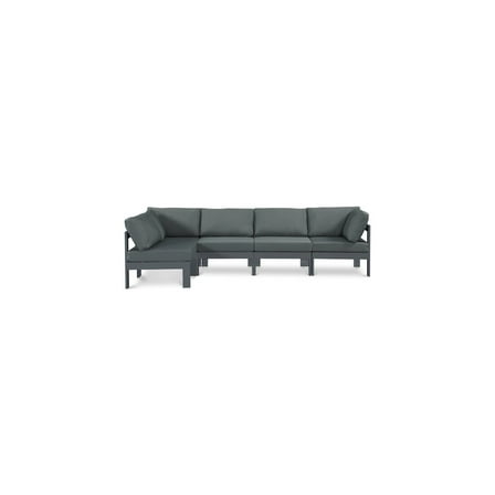 Meridian Furniture Nizuc Grey Outdoor Patio Modular Sectional