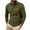 Army Green, variant on hoksml Men's Long Sleeve Workout Shirts Outdoor Hiking Tees Shirts Casual Solid Color Collared Button Pocket Top/Shirt Comfortable Breathable Athletic Shirts