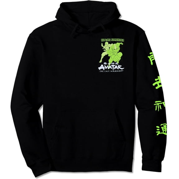Avatar: The Last Airbender Aang Pullover Hoodie, Black, Large