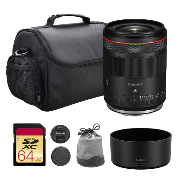 Canon RF 50mm F/1.4L VCM Lens Bundle with Shoulder Bag and 64GB Card (6908C002)